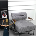 modern furniture fabric stainless steel backrest armchair